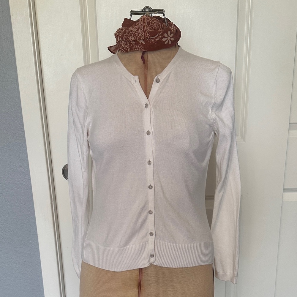 GAP Women's white Cardigan Sweater